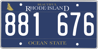 RI license plate 881676