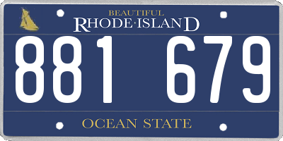 RI license plate 881679