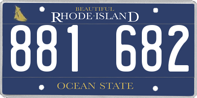 RI license plate 881682