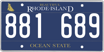 RI license plate 881689