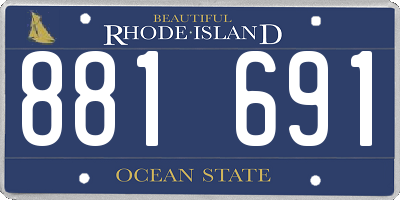 RI license plate 881691
