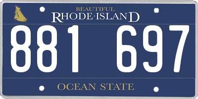 RI license plate 881697