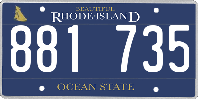 RI license plate 881735