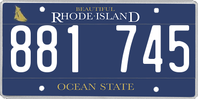 RI license plate 881745