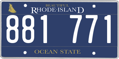 RI license plate 881771