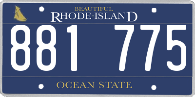 RI license plate 881775