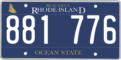 RI license plate 881776