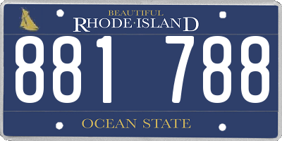 RI license plate 881788
