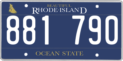 RI license plate 881790