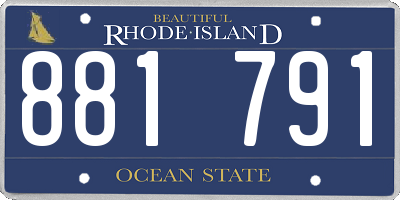 RI license plate 881791