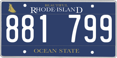RI license plate 881799