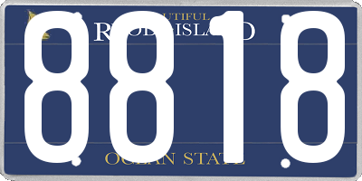 RI license plate 8818