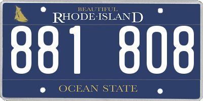 RI license plate 881808