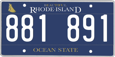 RI license plate 881891