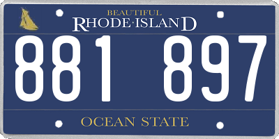 RI license plate 881897