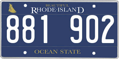 RI license plate 881902