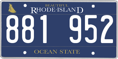 RI license plate 881952