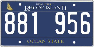 RI license plate 881956
