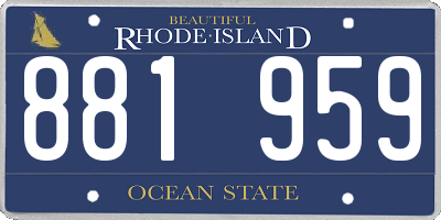 RI license plate 881959