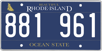 RI license plate 881961