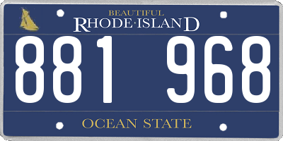 RI license plate 881968