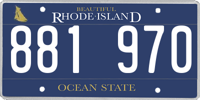 RI license plate 881970