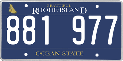 RI license plate 881977