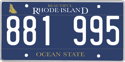 RI license plate 881995