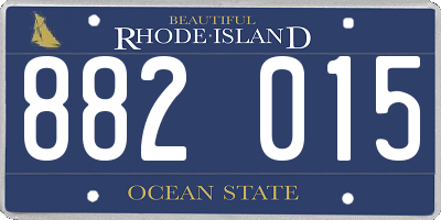 RI license plate 882015