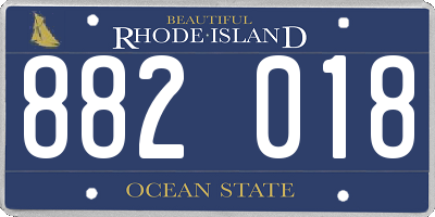 RI license plate 882018