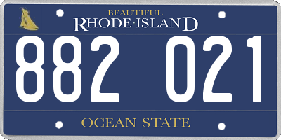 RI license plate 882021