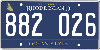 RI license plate 882026