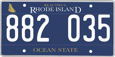 RI license plate 882035
