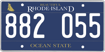 RI license plate 882055