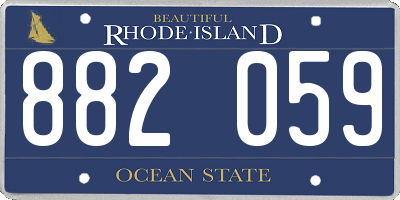 RI license plate 882059