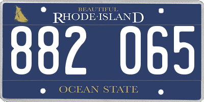 RI license plate 882065
