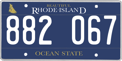 RI license plate 882067