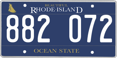 RI license plate 882072