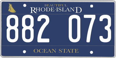 RI license plate 882073