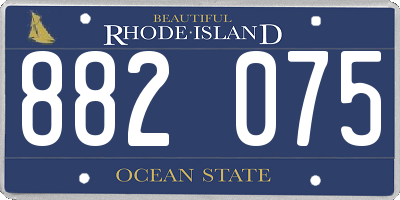 RI license plate 882075