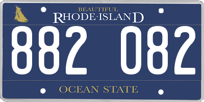 RI license plate 882082