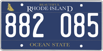 RI license plate 882085