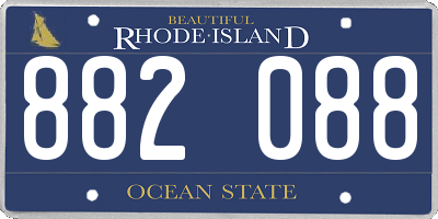 RI license plate 882088