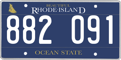 RI license plate 882091