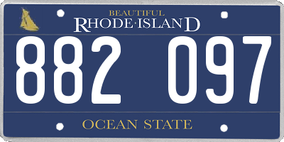 RI license plate 882097