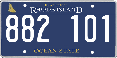 RI license plate 882101
