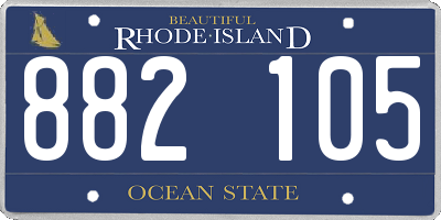 RI license plate 882105