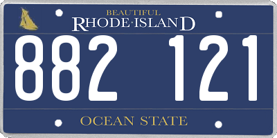 RI license plate 882121