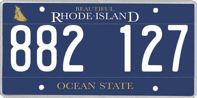 RI license plate 882127