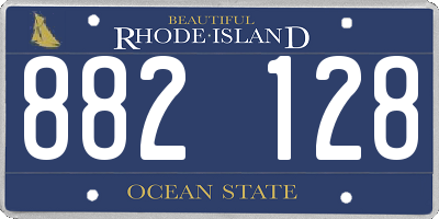 RI license plate 882128